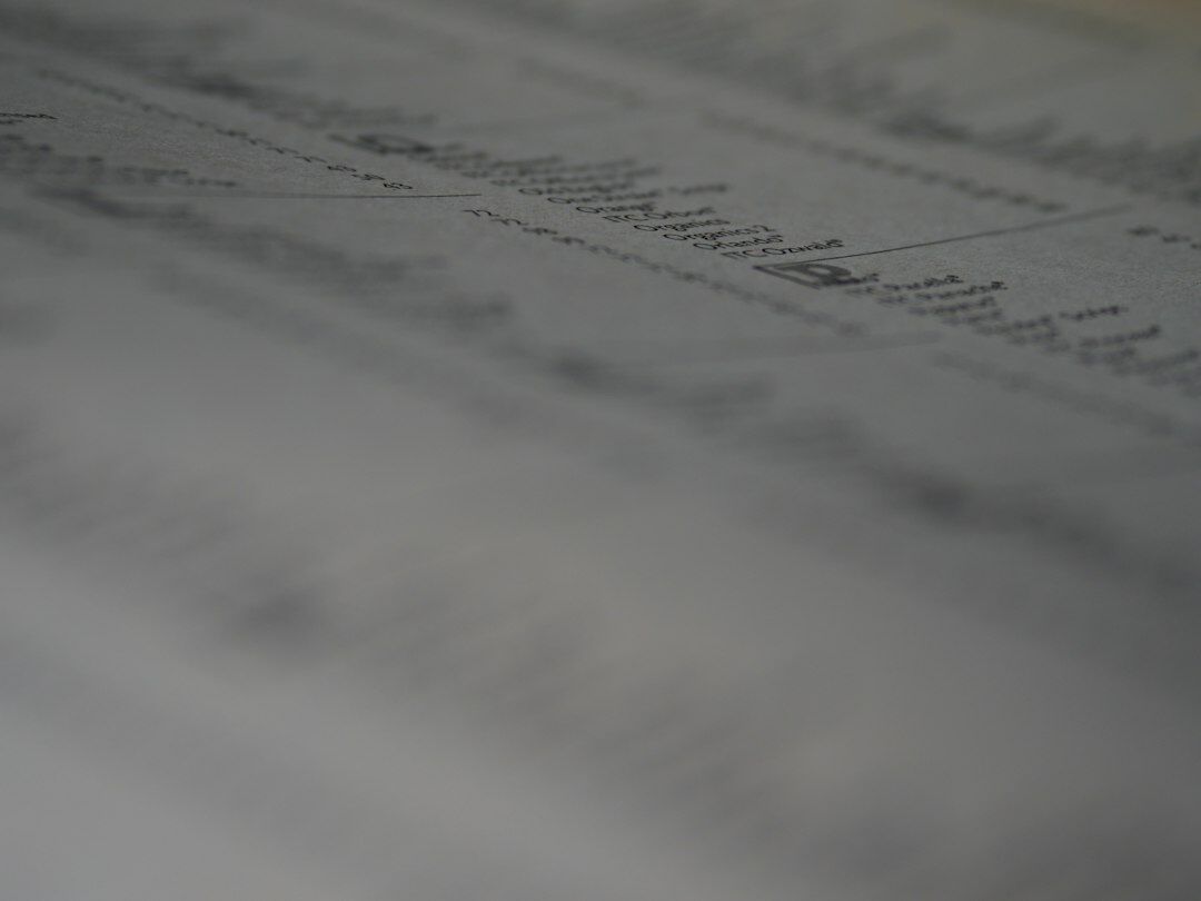 financial documents spread out