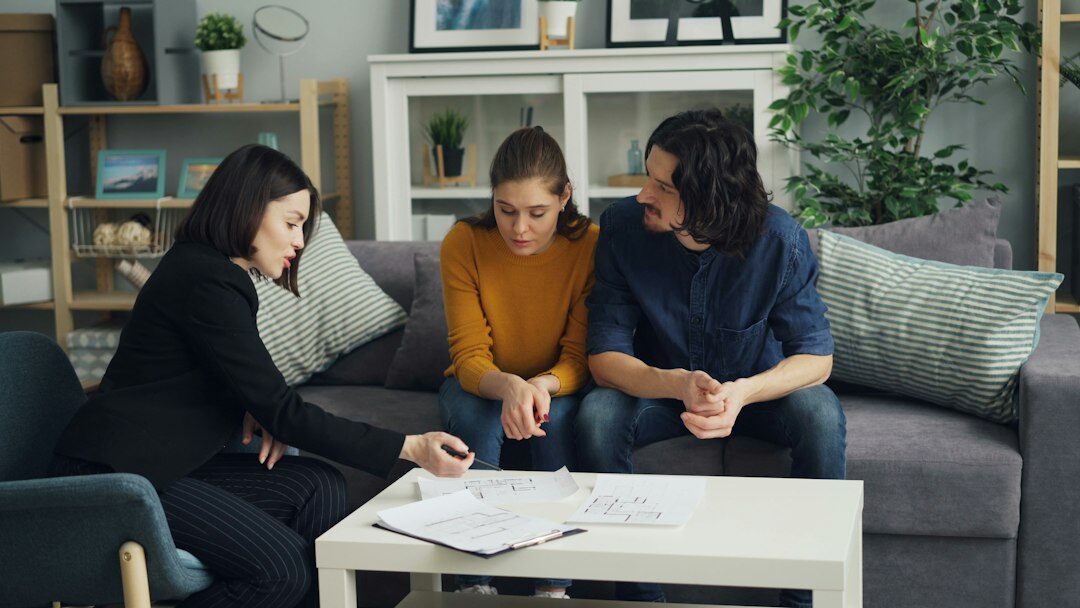 family discussing finances